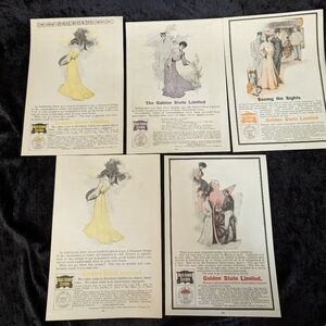 5 1903 2 Golden State Railroad Advertisements & other Travel Accommodations ads